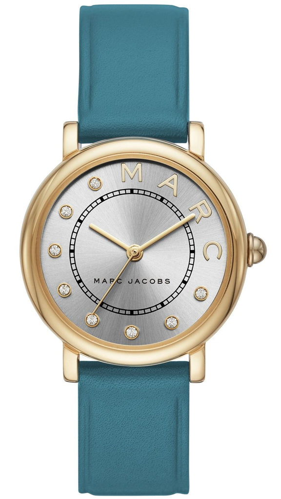 Marc Jacobs Roxy Silver Dial Green Leather Strap Watch for Women - MJ1633 Buy Now By Marc Jacobs