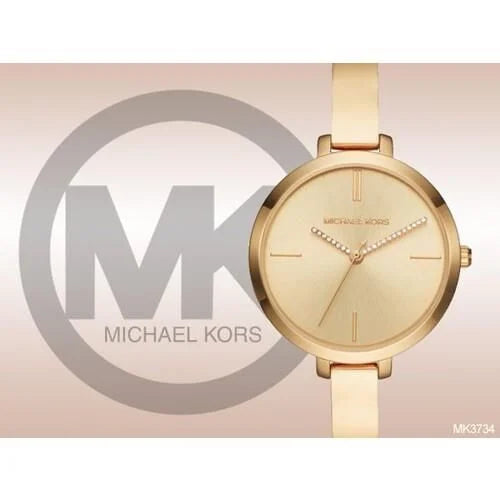 Michael Kors Jaryn Quartz Gold Dial Gold Steel Strap Watch For Women - MK3734 Buy Now By Michael Kors
