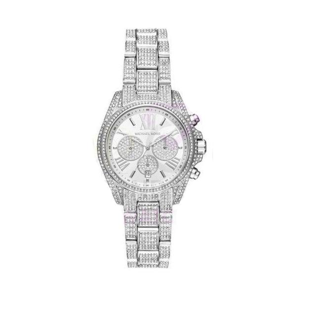 Michael Kors Mini Bradshaw Crystals Silver Dial Silver Steel Strap Watch For Women - MK6454 Buy Now By Michael Kors