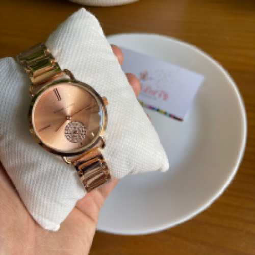 Michael Kors Portia Rose Gold Dial Rose Gold Steel Strap Watch for Women - MK3640 Buy Now By Michael Kors