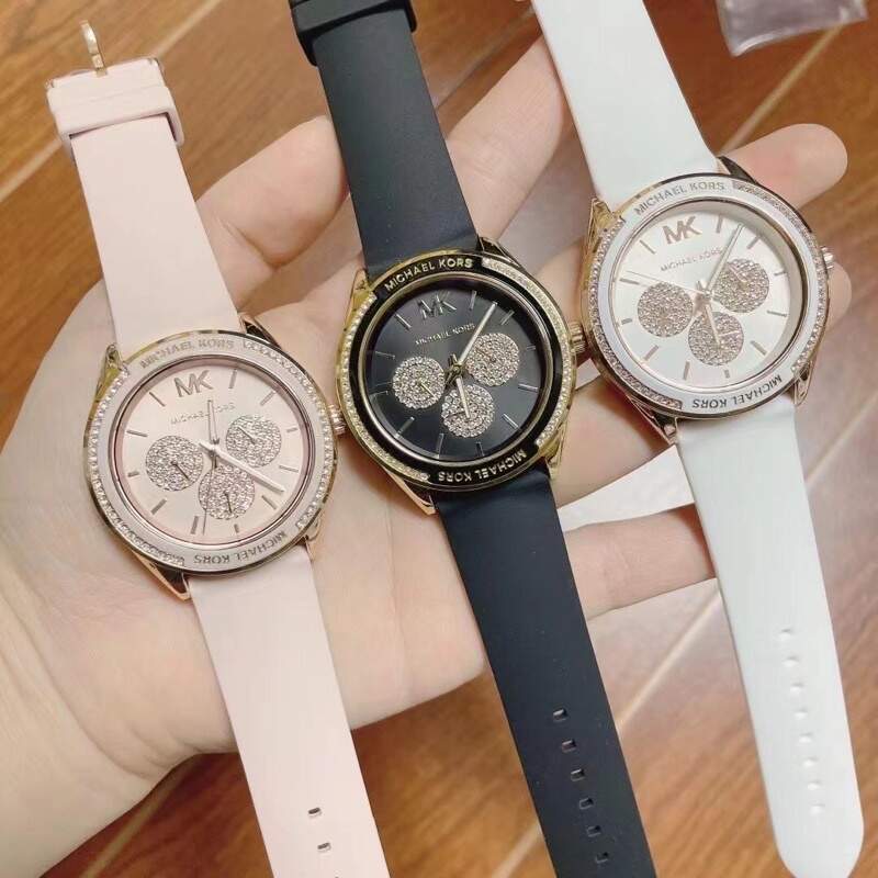 Michael Kors Oversized Sport Quartz White Dial White Rubber Strap Watch For Women - MK6945 Buy Now By Michael Kors