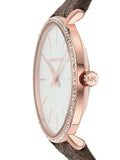 Michael Kors Pyper Quartz Silver Dial Brown Leather Strap Watch for Women - MK1036 Buy Now By Michael Kors