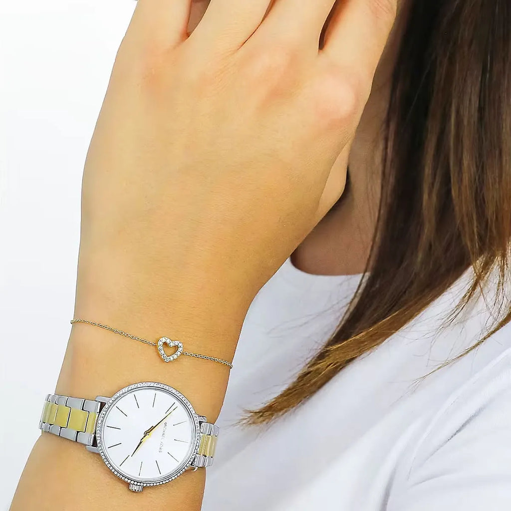 Michael Kors Pyper Quartz Silver Dial Two Tone Steel Strap Watch For Women - MK1041 Buy Now By Michael Kors