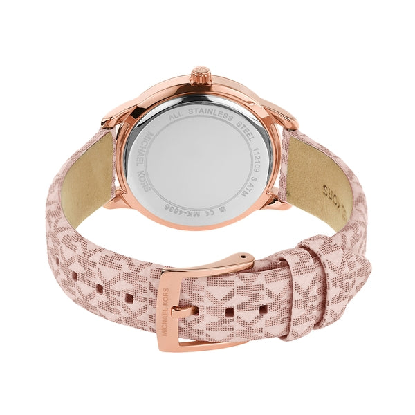 Michael Kors Tibby Silver Dial Pink Leather Strap Watch for Women - MK1050 Buy Now By Michael Kors