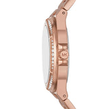 Michael Kors Lennox Three Hand Rose Gold Dial Rose Gold Steel Strap Watch For Women - MK1063 Buy Now By Michael Kors