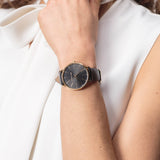 Michael Kors Pyper Black Dial Black Leather Strap Watch For Women - MK2747 Buy Now By Michael Kors