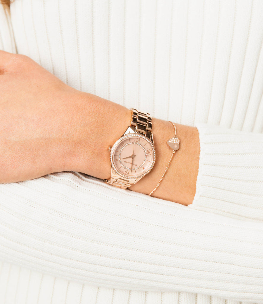 Michael Kors Lauryn Mother of Pearl Dial Rose Gold Dial Rose Gold Steel Strap Watch For Women - MK4491 Buy Now By Michael Kors