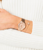 Michael Kors Lauryn Mother of Pearl Dial Rose Gold Dial Rose Gold Steel Strap Watch For Women - MK4491 Buy Now By Michael Kors