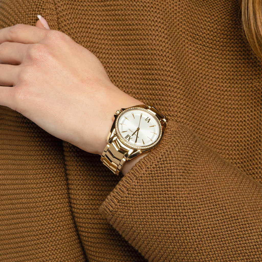 Michael Kors Whitney Three-Hand White Dial Gold Steel Strap Watch For Women - MK6693 Buy Now By Michael Kors