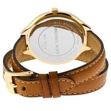 Michael Kors Runway Gold Dial Brown Leather Strap Watch For Women - MK2256 Buy Now By Michael Kors