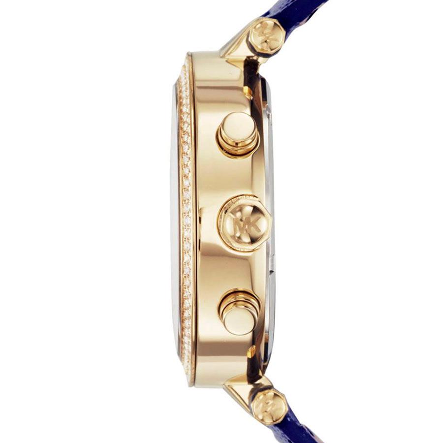 Michael Kors Parker Gold Dial Blue Leather Strap Watch for Women - MK2280 Buy Now By Michael Kors