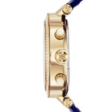 Michael Kors Parker Gold Dial Blue Leather Strap Watch for Women - MK2280 Buy Now By Michael Kors