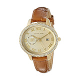 Michael Kors Whitley Quartz Gold Dial Brown Leather Strap Watch For Women - MK2428 Buy Now By Michael Kors
