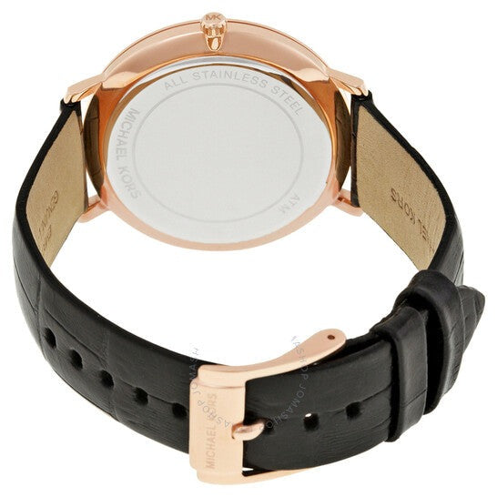 Michael Kors Jaryn Quartz White Dial Black Leather Strap Watch For Women - MK2472 Buy Now By Michael Kors