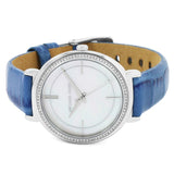 Michael Kors Cinthia Mother of Pearl Dial Blue Leather Strap Watch for Women - MK2661 Buy Now By Michael Kors