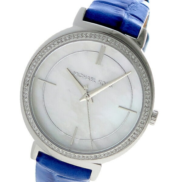 Michael Kors Cinthia Mother of Pearl Dial Blue Leather Strap Watch for Women - MK2661 Buy Now By Michael Kors