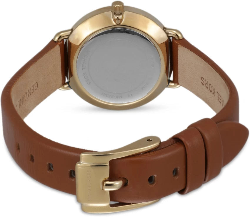 Michael Kors Portia Quartz White Dial Brown Leather Strap Watch For Women - MK2734 Buy Now By Michael Kors