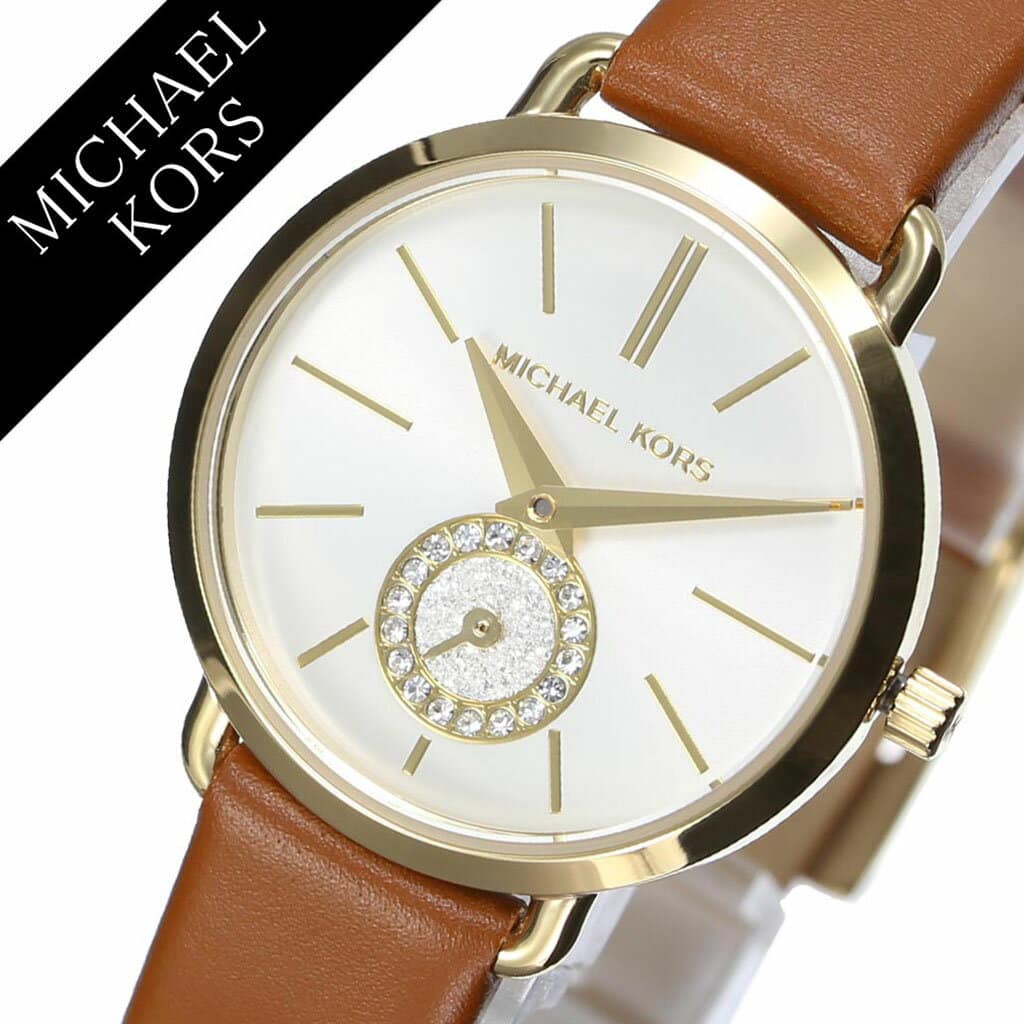 Michael Kors Portia Quartz White Dial Brown Leather Strap Watch For Women - MK2734 Buy Now By Michael Kors