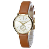 Michael Kors Portia Quartz White Dial Brown Leather Strap Watch For Women - MK2734 Buy Now By Michael Kors