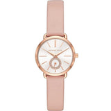 Michael Kors Petite Portia Silver Dial Pink Rubber Strap Watch For Women - MK2735 Buy Now By Michael Kors
