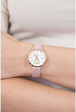 Michael Kors Petite Portia Silver Dial Pink Rubber Strap Watch For Women - MK2735 Buy Now By Michael Kors