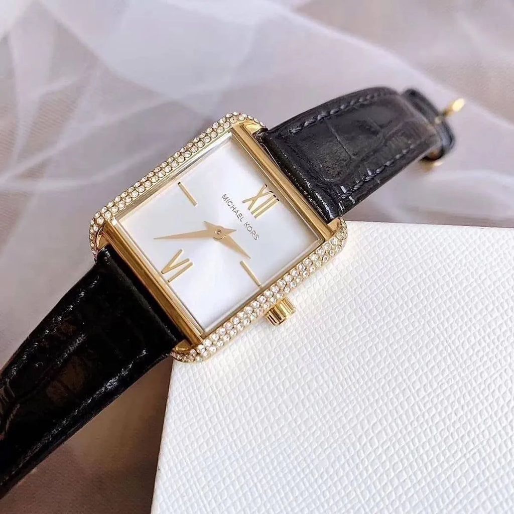 Michael Kors Lake Quartz White Dial Black Leather Strap Watch For Women - MK2762 Buy Now By Michael Kors