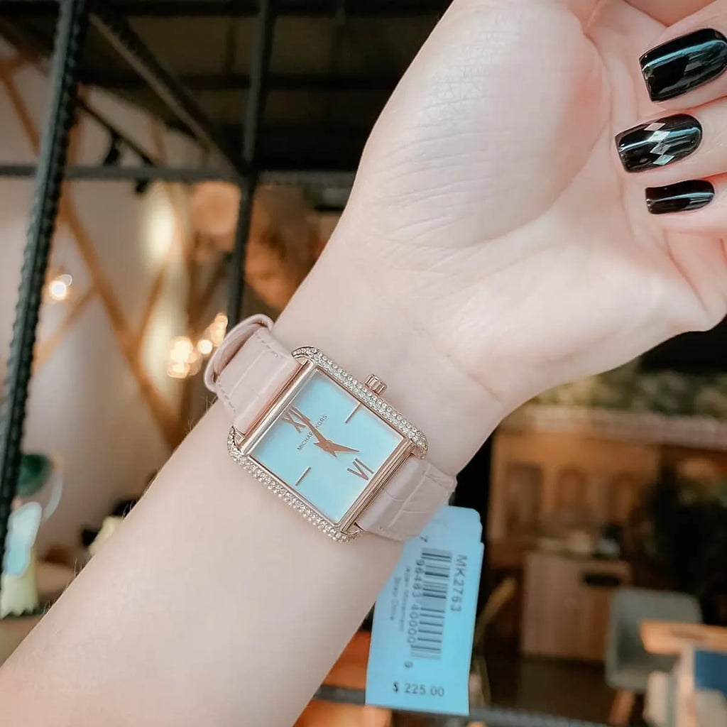 Michael Kors Lake Quartz White Dial Pink Leather Strap Watch For Women - MK2763 Buy Now By Michael Kors