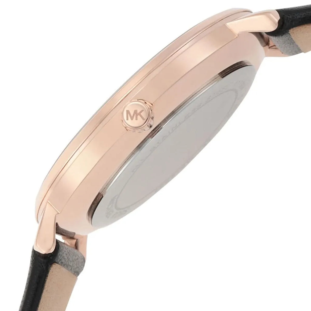 Michael Kors Pyper Quartz White Dial Black Leather Strap Watch For Women - MK2834 Buy Now By Michael Kors