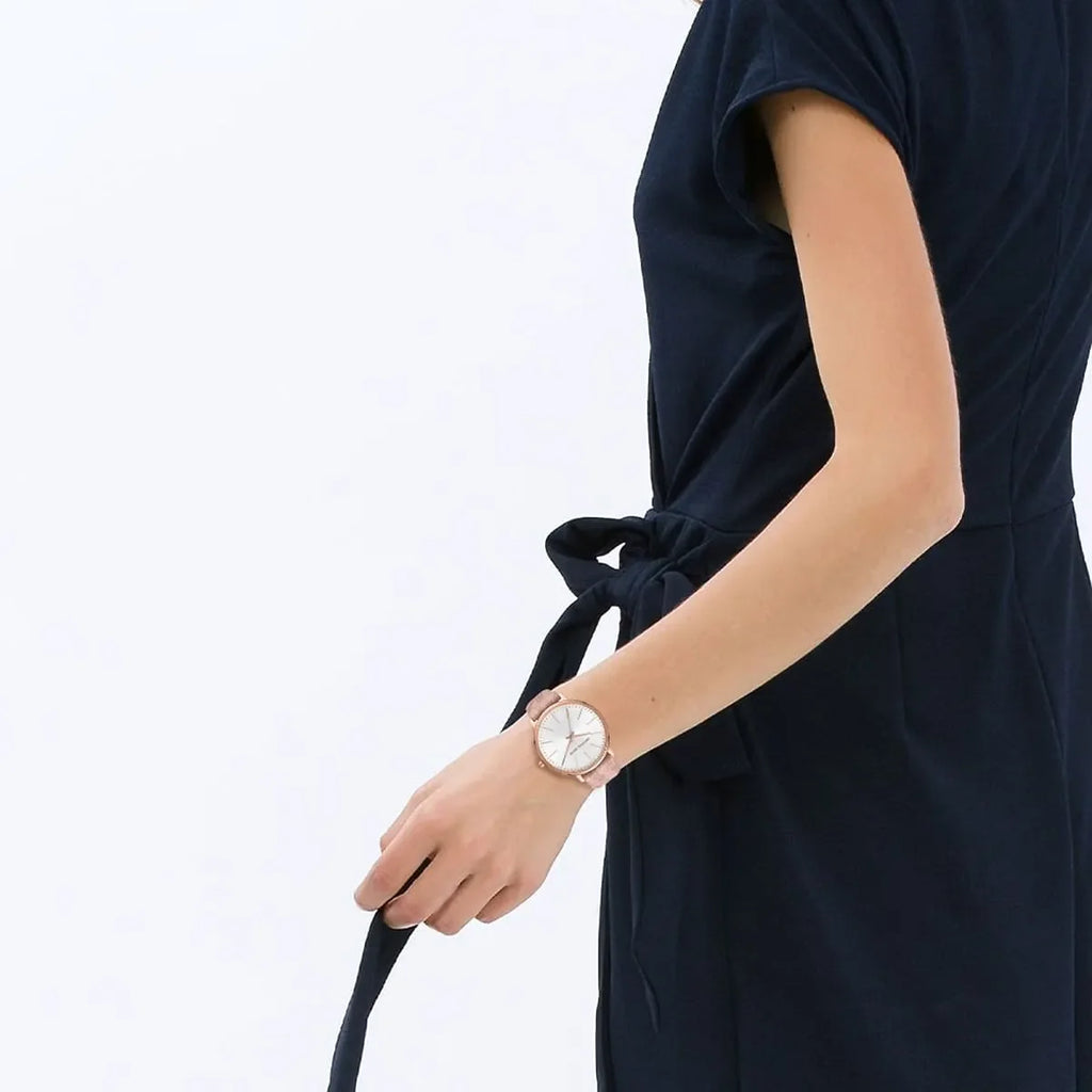 Michael Kors Pyper Quartz White Dial Pink Leather Strap Watch For Women - MK2859 Buy Now By Michael Kors