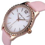 Michael Kors Layton Three-Hand White Dial Pink Leather Strap Watch for Women - MK2909 Buy Now By Michael Kors