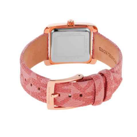 Michael Kors Emery Quartz Diamonds Red Dial Pink Leather Strap Watch For Women - MK2966 Buy Now By Michael Kors