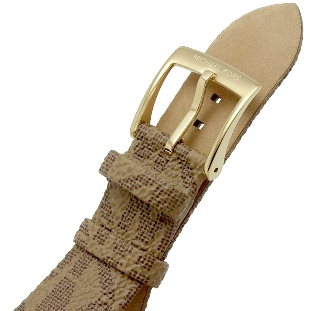 Michael Kors Parker Three Hand Gold Dial Brown Leather Strap Watch For Women - MK2973 Buy Now By Michael Kors