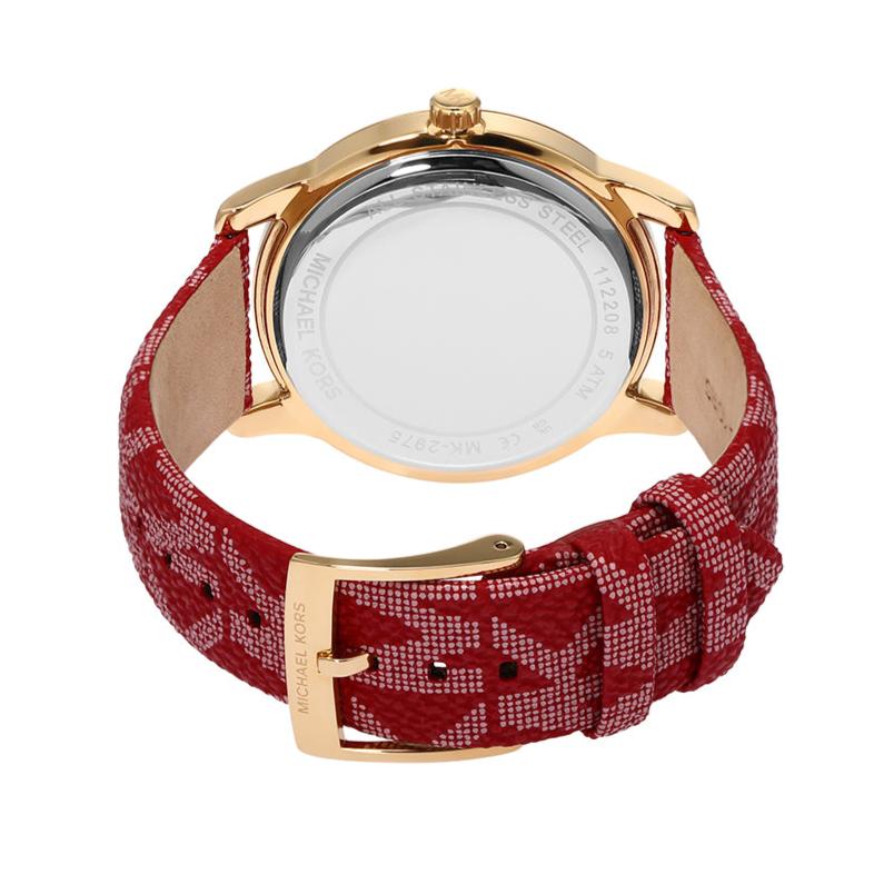 Michael Kors Tibby Multifunction Silver Dial Red Leather Strap Watch For Women - MK2975 Buy Now By Michael Kors