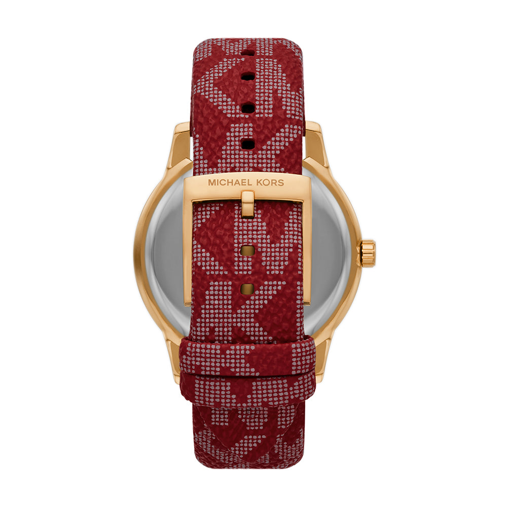 Michael Kors Tibby Multifunction Silver Dial Red Leather Strap Watch For Women - MK2975 Buy Now By Michael Kors