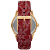 Michael Kors Tibby Multifunction Silver Dial Red Leather Strap Watch For Women - MK2975 Buy Now By Michael Kors