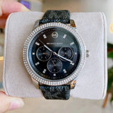 Michael Kors Tibby Chronograph Black Dial Black Leather Strap Watch For Women - MK2976 Buy Now By Michael Kors