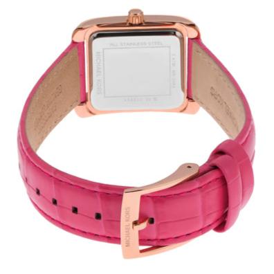 Michael Kors Emery Quartz Diamonds Rose Gold Dial Pink Leather Strap Watch For Women - MK2984 Buy Now By Michael Kors