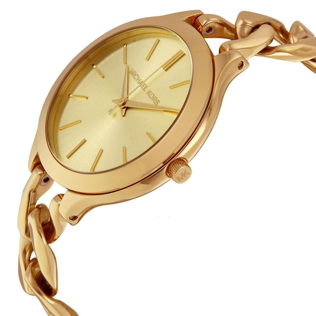 Michael Kors Runway Gold Dial Gold Steel Strap Watch for Women - MK3222 Buy Now By Michael Kors