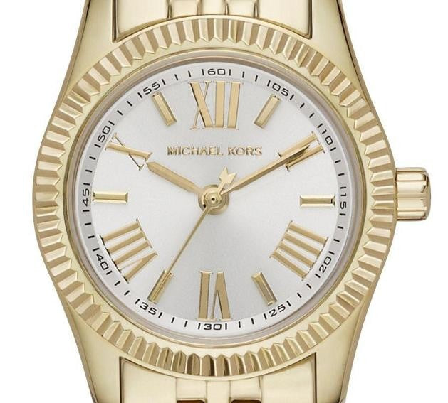 Michael Kors Lexington Quartz Silver Dial Gold Steel Strap Watch For Women - MK3229 Buy Now By Michael Kors