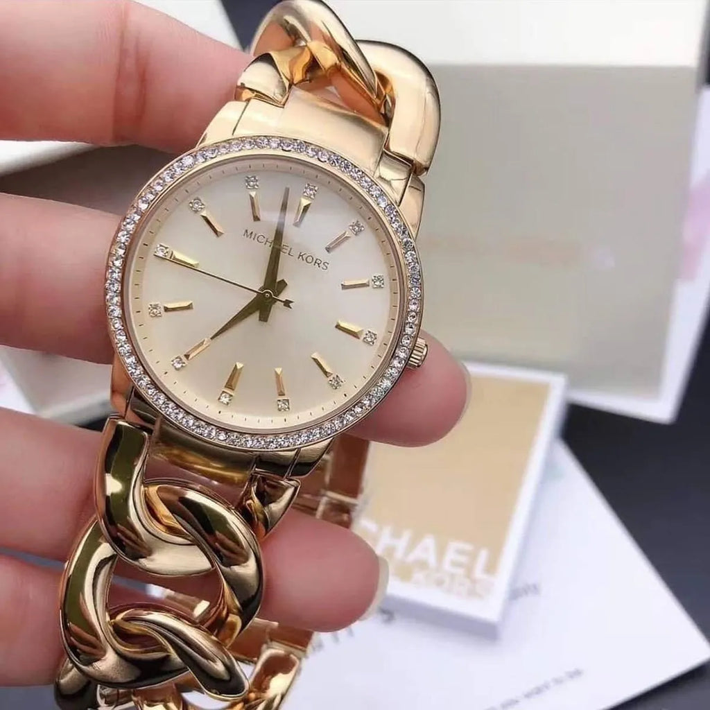 Michael Kors Nini Quartz Crystals Rose Gold Dial Rose Go Watch For Women - MK3236 Buy Now By Michael Kors