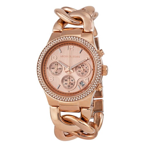 Michael Kors Runway Rose Gold Dial Rose Gold Steel Strap Watch for Women - MK3247 Buy Now By Michael Kors