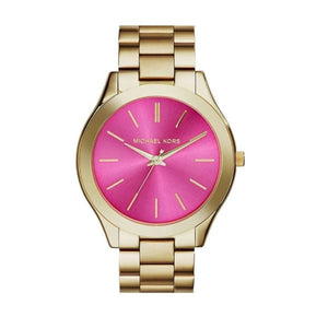 Michael Kors Slim Runway Pink Dial Rose Gold Steel Strap Watch for Women - MK3264 Buy Now By Michael Kors