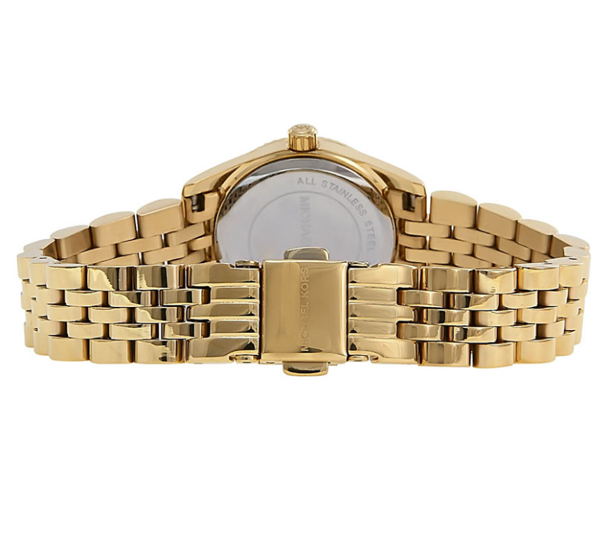 Michael Kors Lexington Quartz Pink Dial Gold Steel Strap Watch For Women - MK3270 Buy Now By Michael Kors