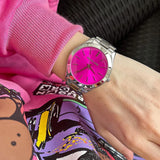 Michael Kors Slim Runway Quartz Pink Dial Silver Steel Strap Watch For Women - MK3291 Buy Now By Michael Kors