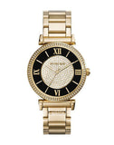Michael Kors Catlin Black Dial Gold Steel Strap Watch for Women - MK3338 Buy Now By Michael Kors