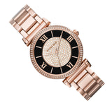 Michael Kors Catlin Black Dial Rose Gold Steel Strap Watch for Women - MK3339 Buy Now By Michael Kors