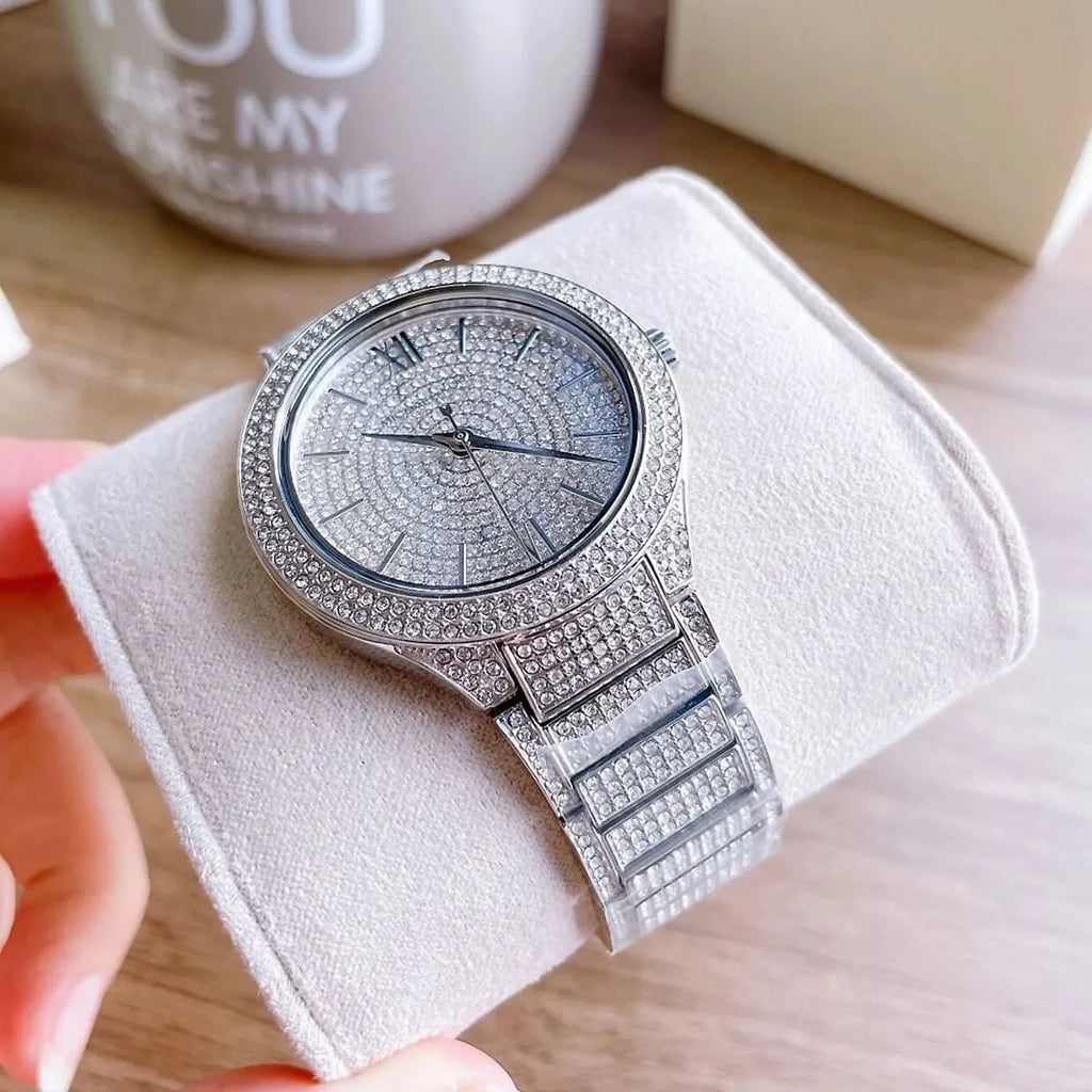 Michael Kors Kerry Crystal Pave Silver Dial Silver Steel Strap Watch For Women - MK3359 Buy Now By Michael Kors