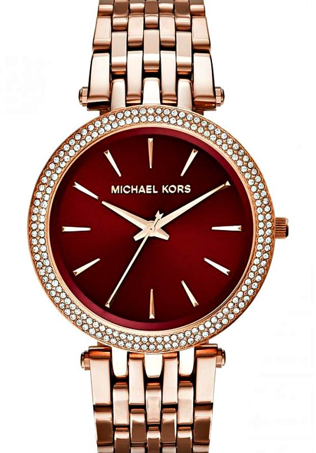 Michael Kors Darci Red DIal Rose Gold Stainless Steel Strap Watch for Women - MK3378 Buy Now By Michael Kors