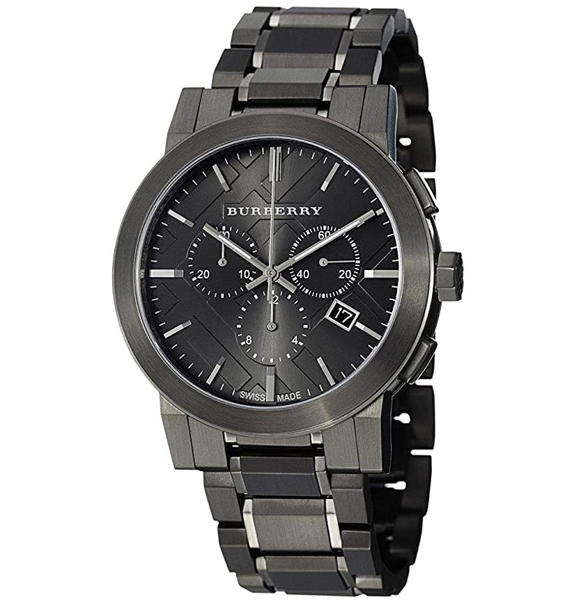 Burberry The City Grey Dial Gunmetal Grey Steel Strap Watch for Men - BU9354 Buy Now By Burberry