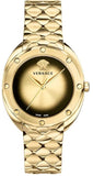 Versace Shadov Quartz Gold Dial Gold Steel Strap Watch for Women - VEBM00618 Buy Now By Versace